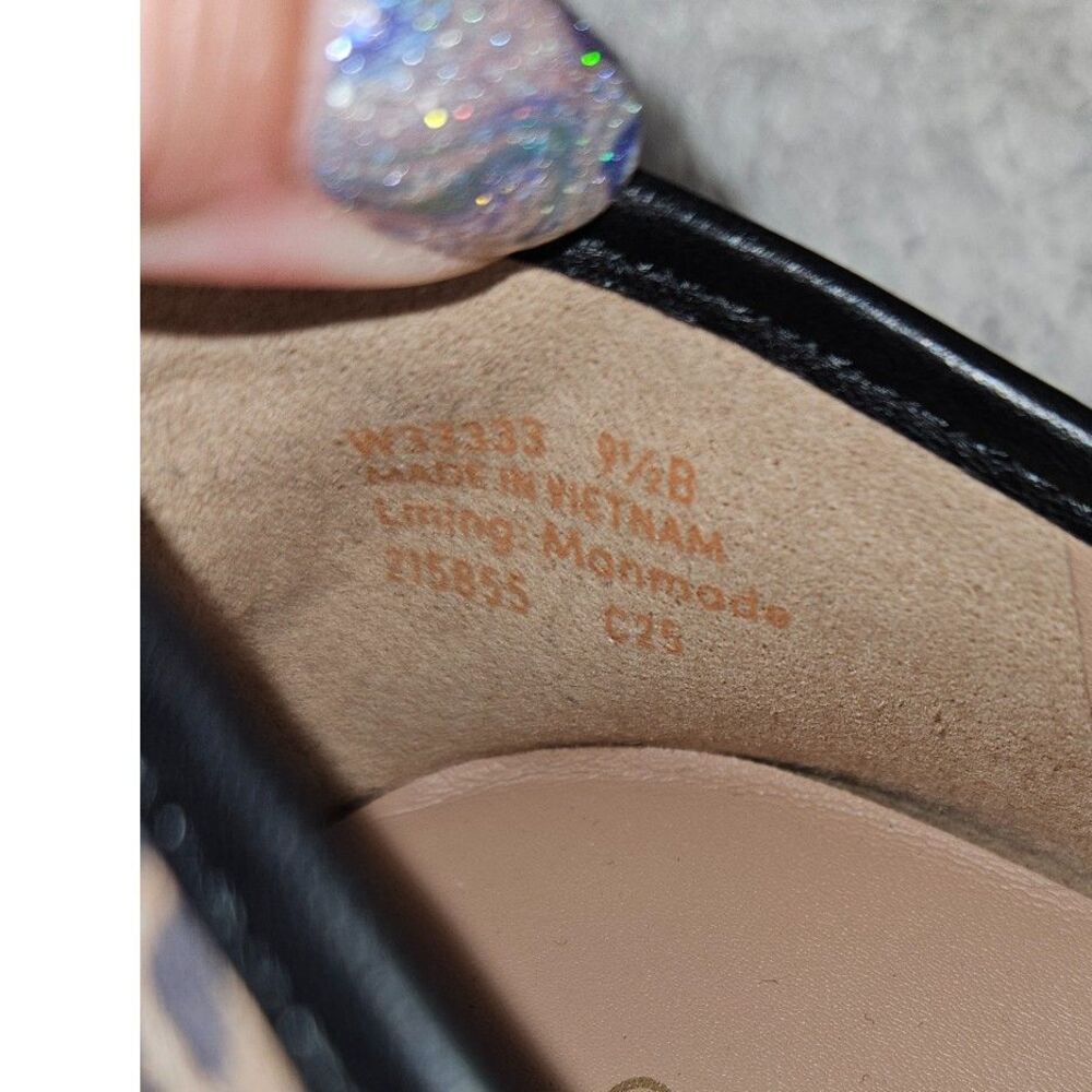 Cole Haan Leopard Print Suede Square Toe Bow Ballet Flats Size 9.5B - Picture 7 of 7